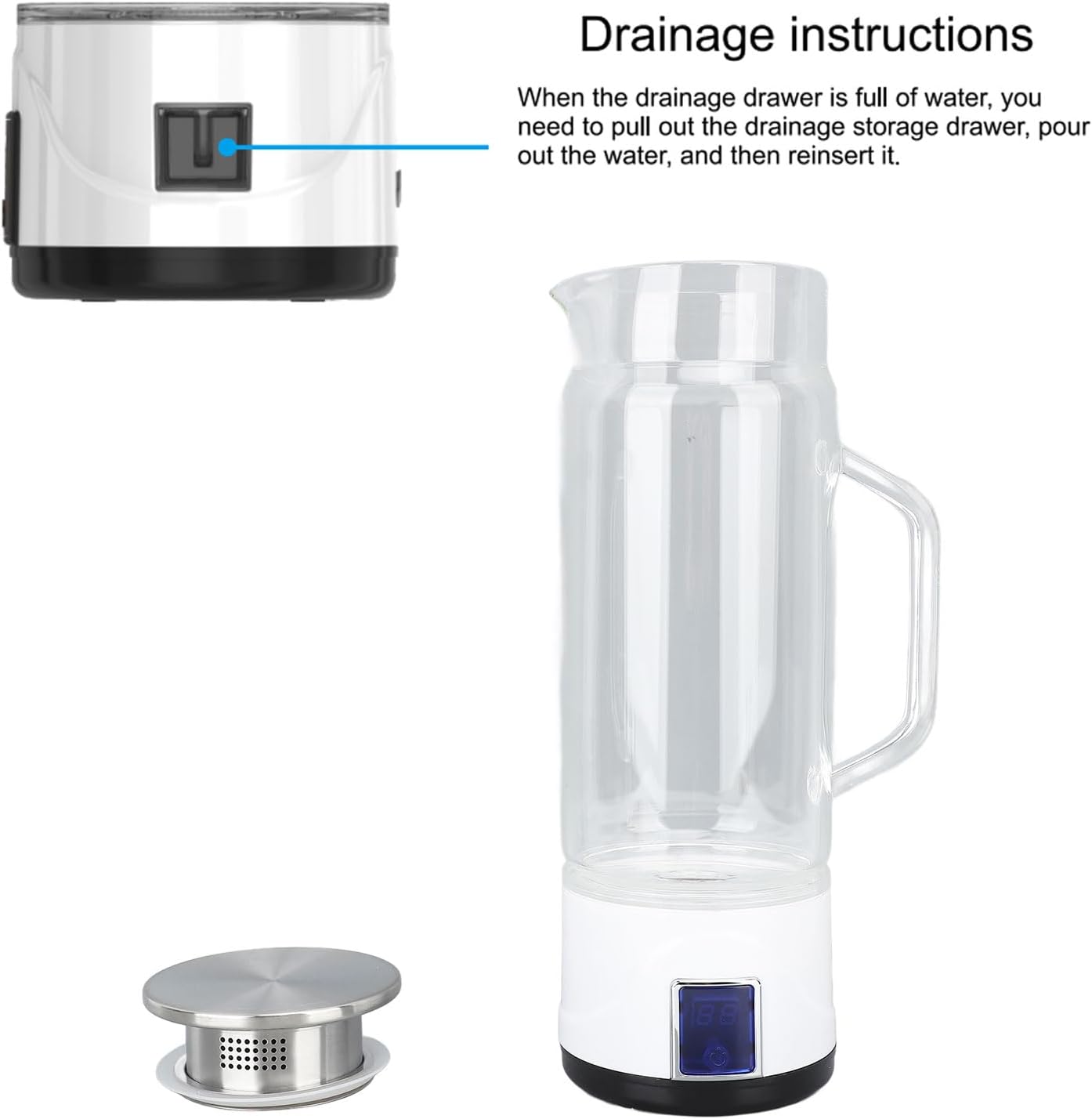 Borraccia Idrogeno 1000ml in Vetro Borosilicato - immagine 6