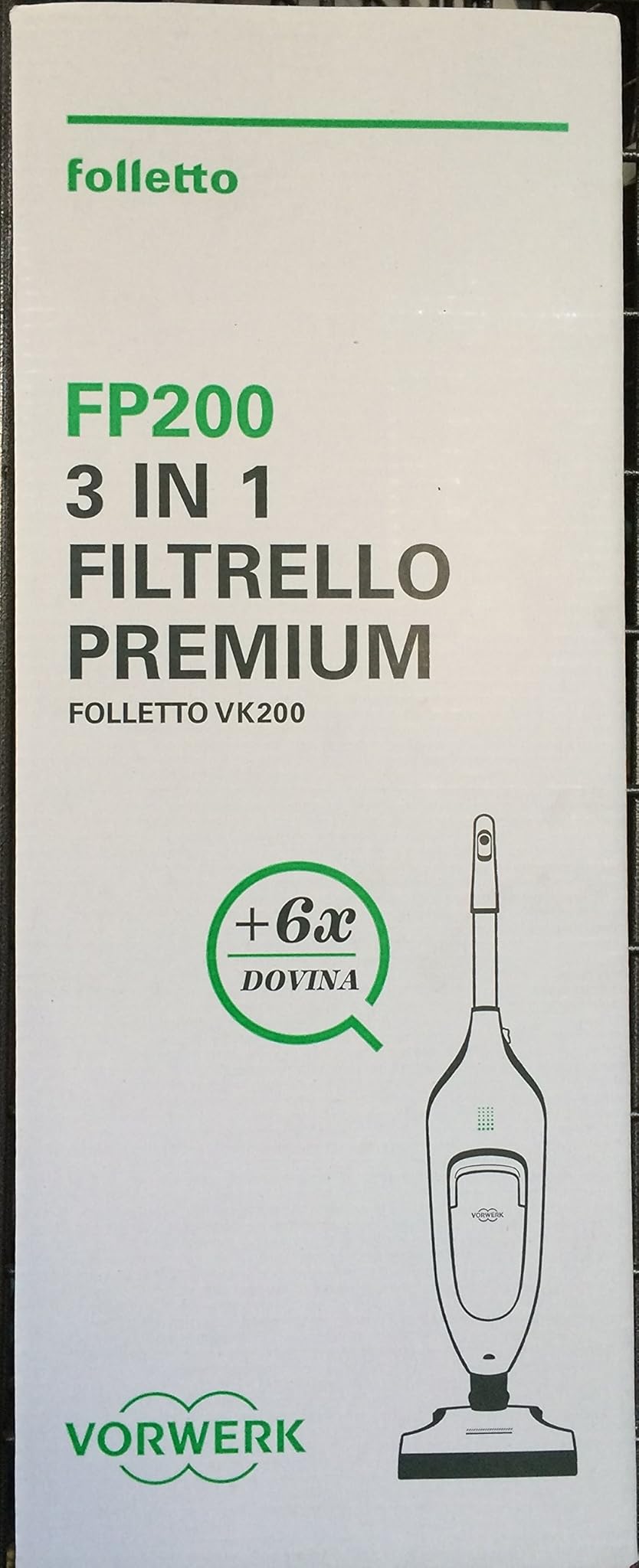 Vorwerk FP200 FILTRELLO PREMIUM ORIGINALE per FOLLETTO VK200