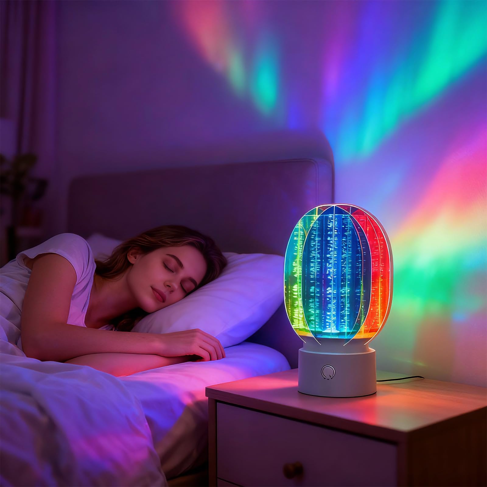 Luce Notturna Aurora Rotante 3D Dimmerabile