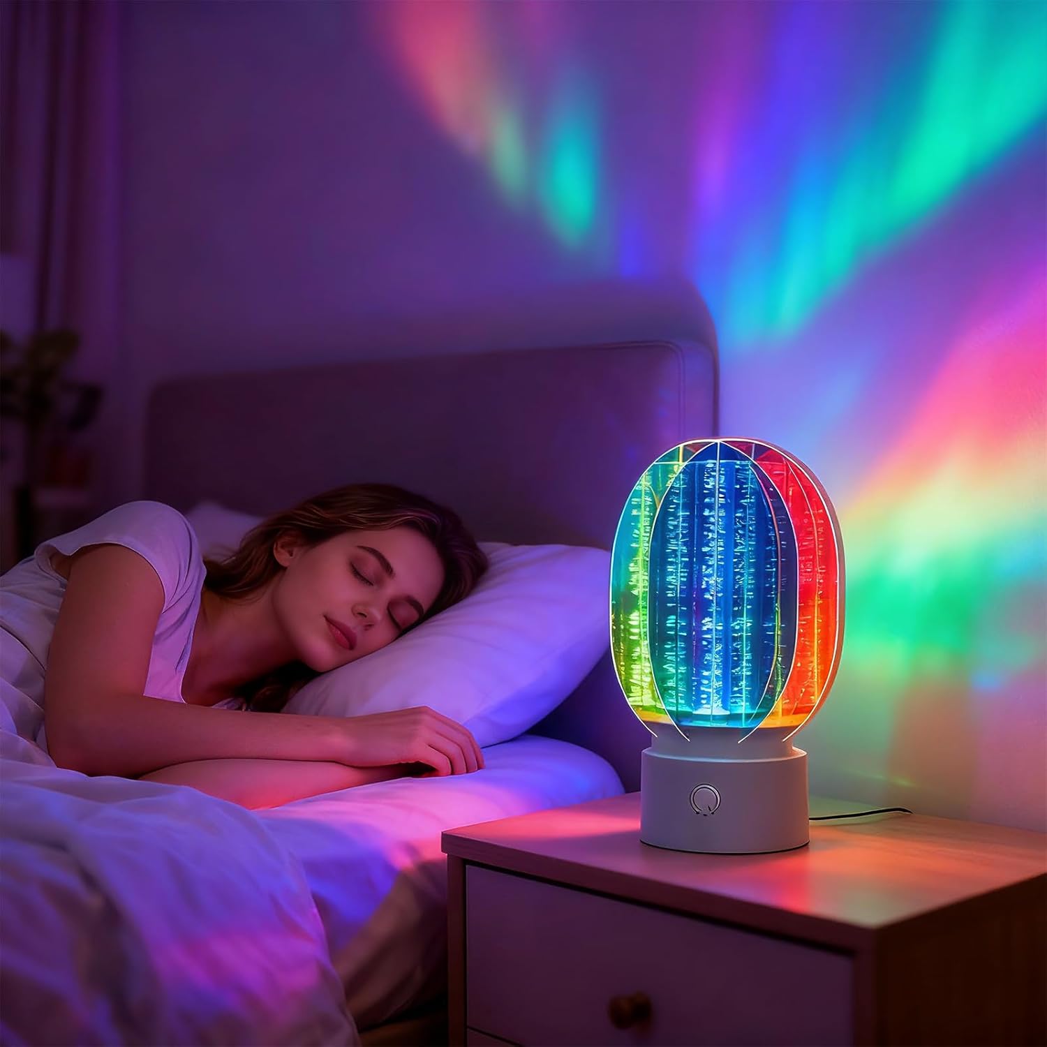 Luce Notturna Aurora Rotante 3D Dimmerabile - immagine 1