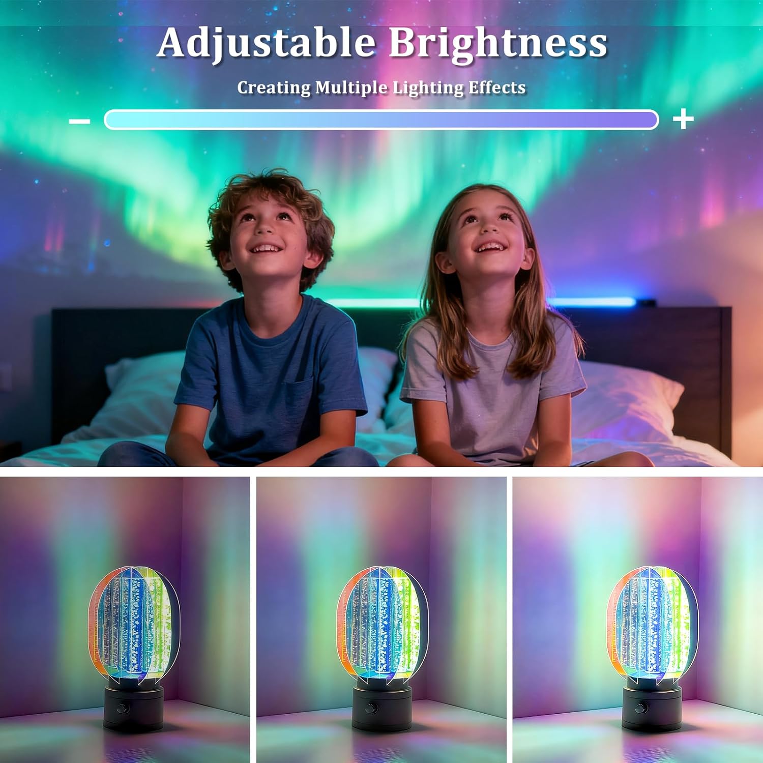 Luce Notturna Aurora Rotante 3D Dimmerabile - immagine 2