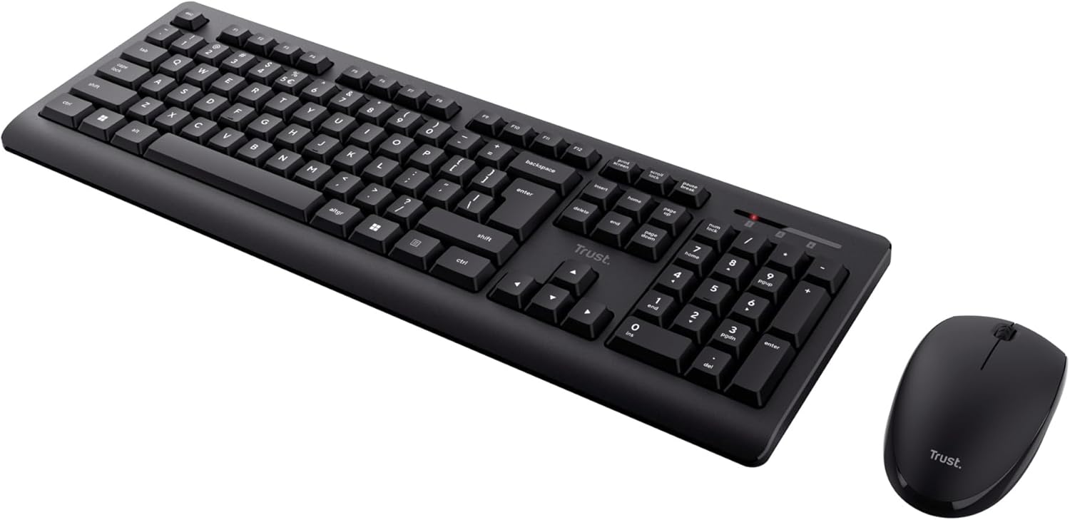 Trust Primo - Set Tastiera e Mouse Wireless QWERTY, Nero - immagine 11