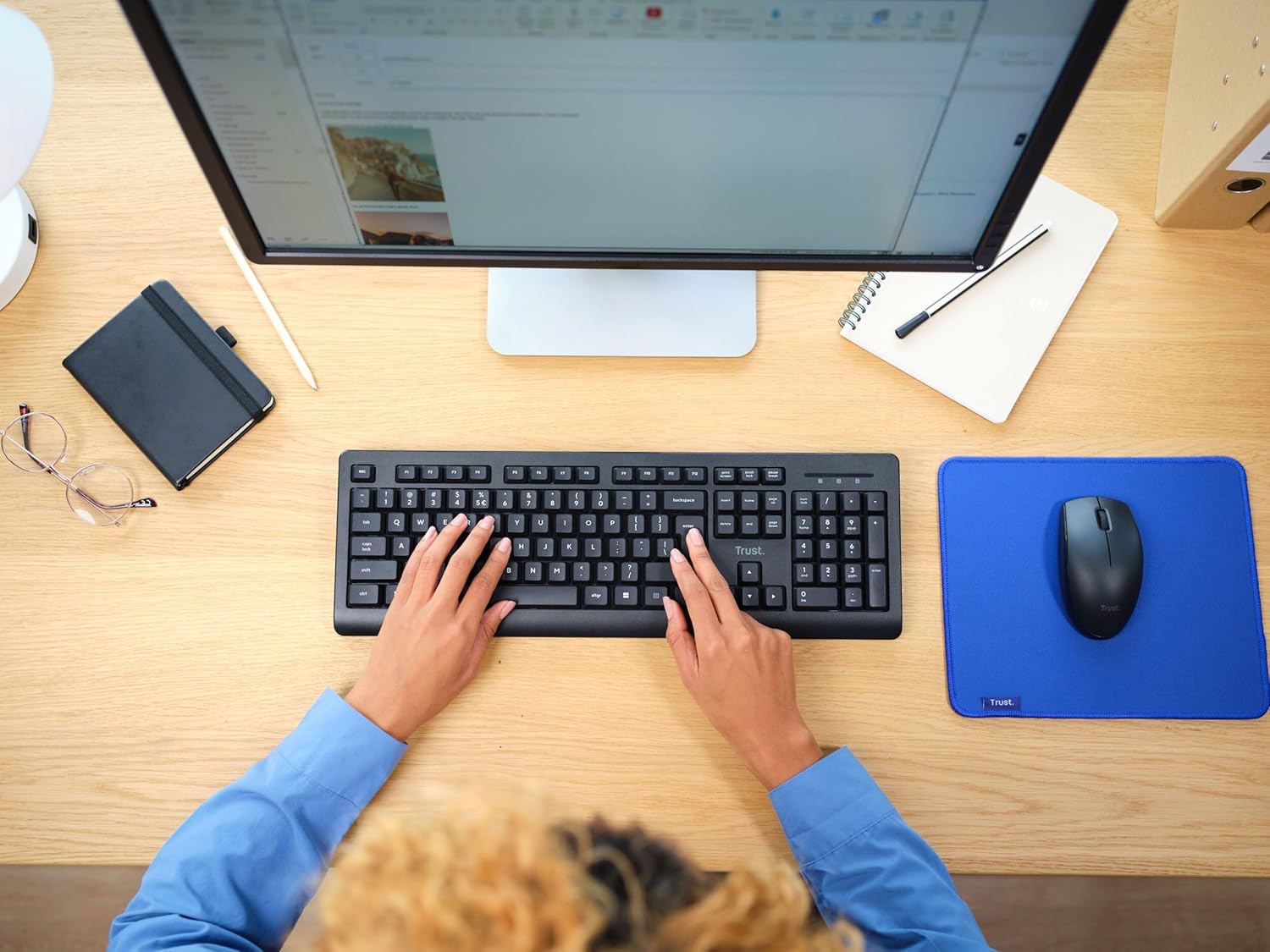 Trust Primo - Set Tastiera e Mouse Wireless QWERTY, Nero - immagine 8