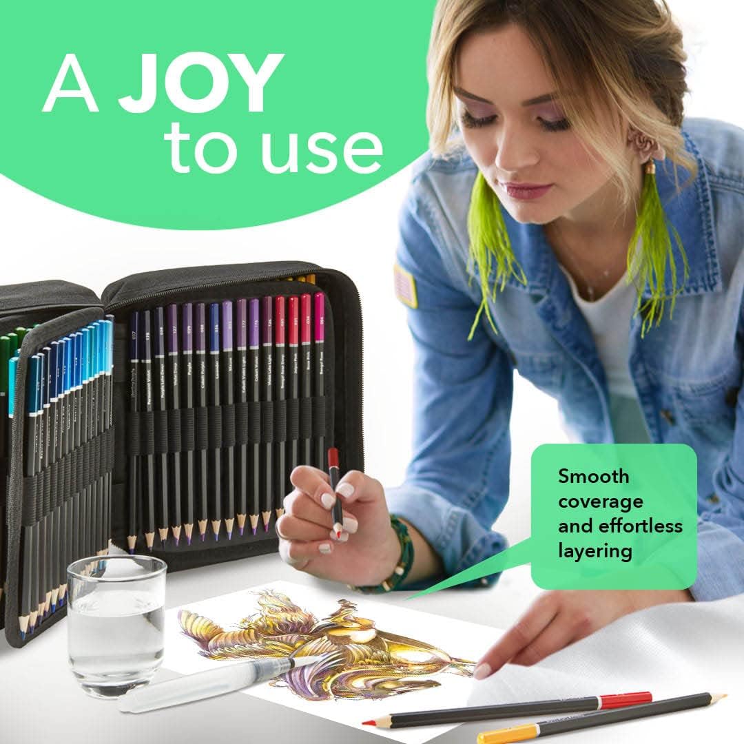 Castle Art Supplies 120 Matite Acquerello con Integratori - immagine 4