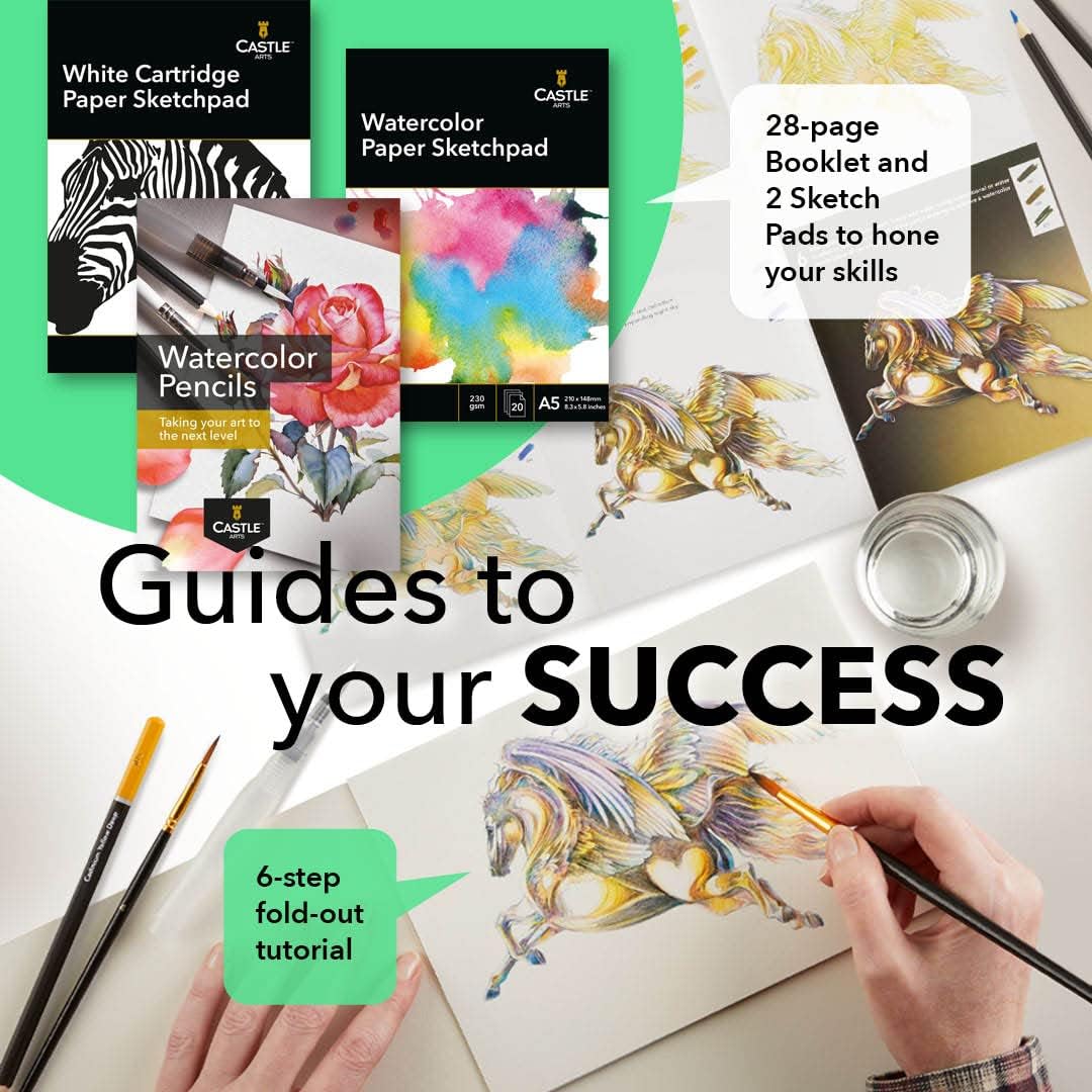 Castle Art Supplies 120 Matite Acquerello con Integratori - immagine 5