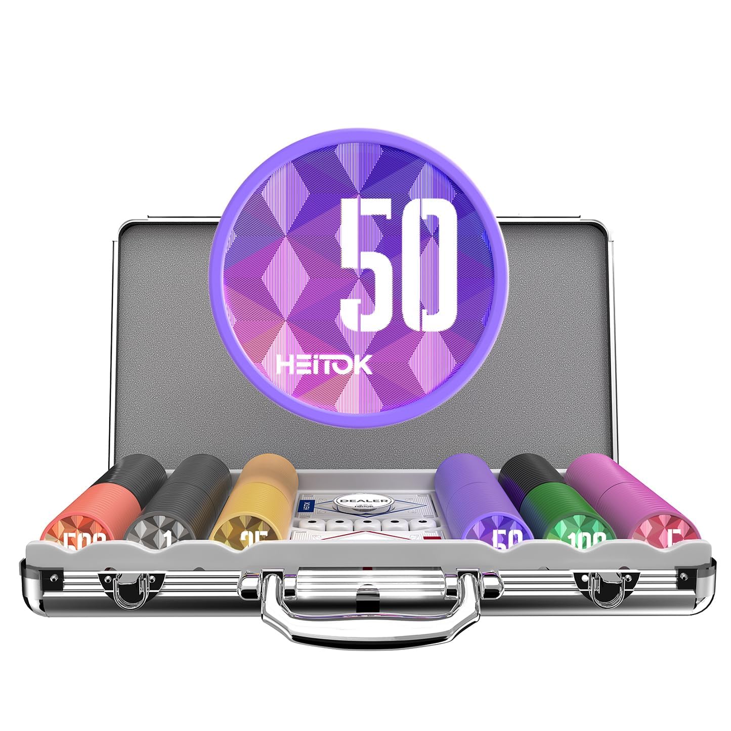 Set Casino Poker Chip 300 Pezzi con Denominazioni