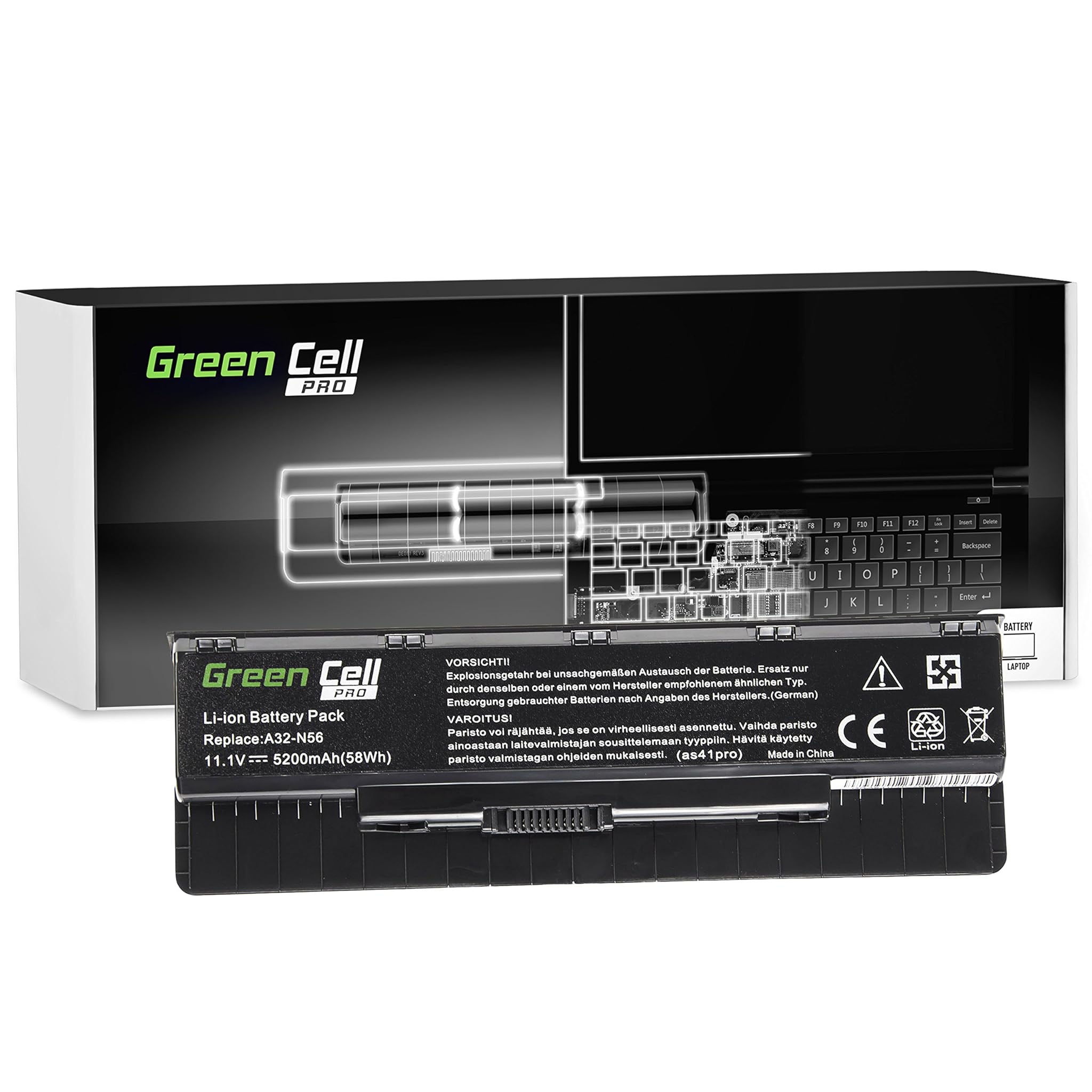 Green Cell Batteria per Asus Portatile G56 N46 N56 N76 R401