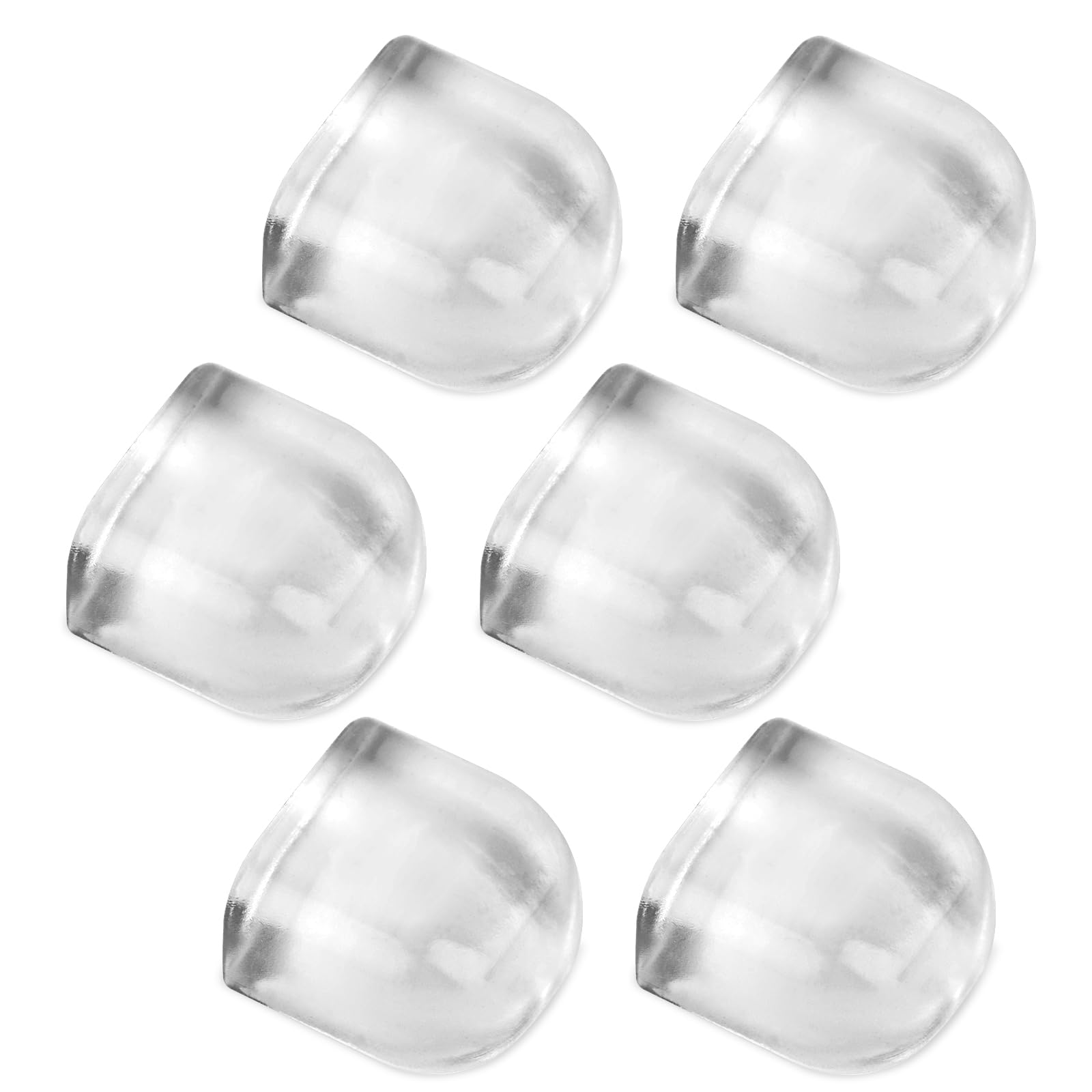 6 Pezzi Fermaporta da Pavimento Adesivi Trasparenti