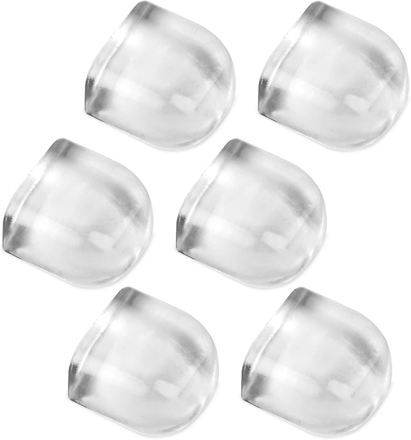 6 Pezzi Fermaporta da Pavimento Adesivi Trasparenti - immagine 1