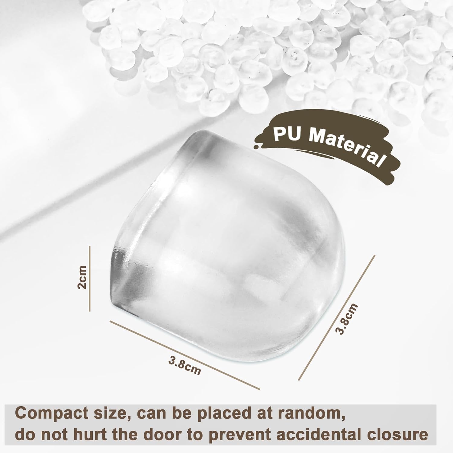 6 Pezzi Fermaporta da Pavimento Adesivi Trasparenti - immagine 3