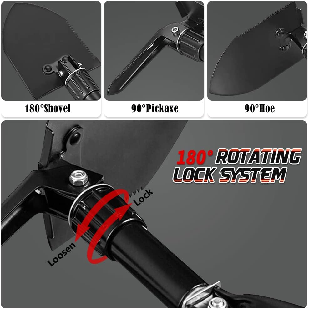Pala da Scavo Pieghevole 47cm in Acciaio al Carbonio - immagine 4