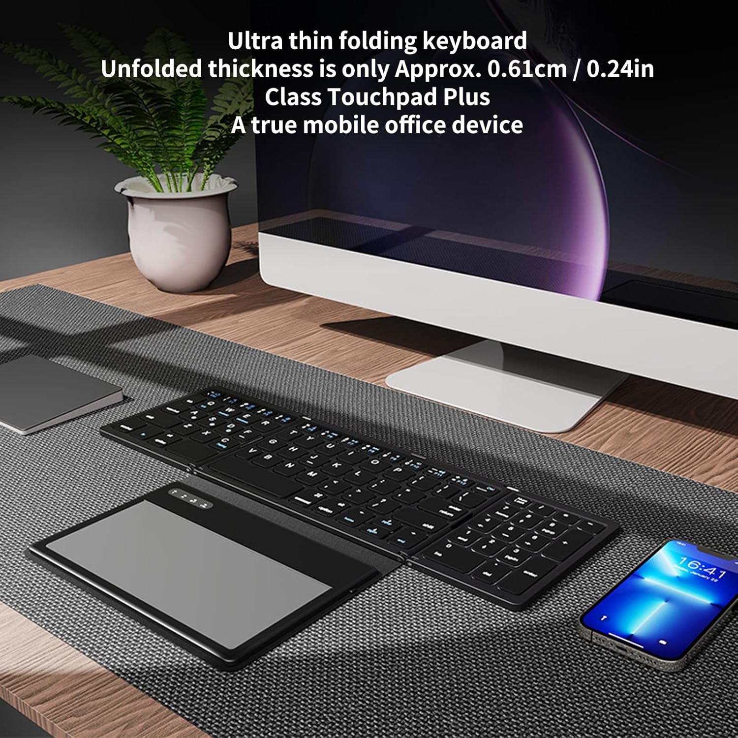 Vikye Tastiera Bluetooth Pieghevole con Touchpad - immagine 5