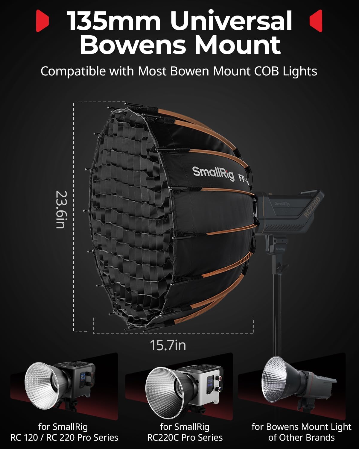 SMALLRIG FP-60 Parabolic Softbox Bowens Mount - immagine 2