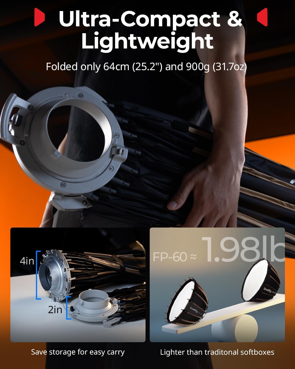 SMALLRIG FP-60 Parabolic Softbox Bowens Mount - immagine 4