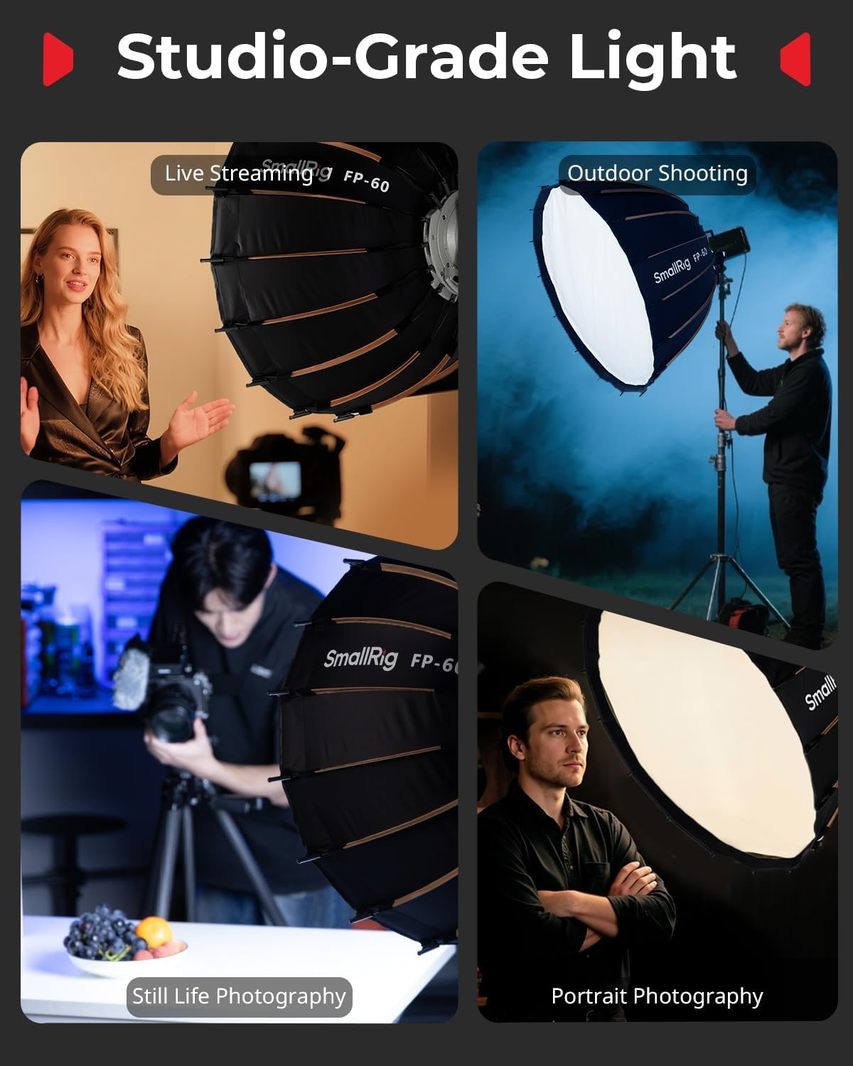 SMALLRIG FP-60 Parabolic Softbox Bowens Mount - immagine 7