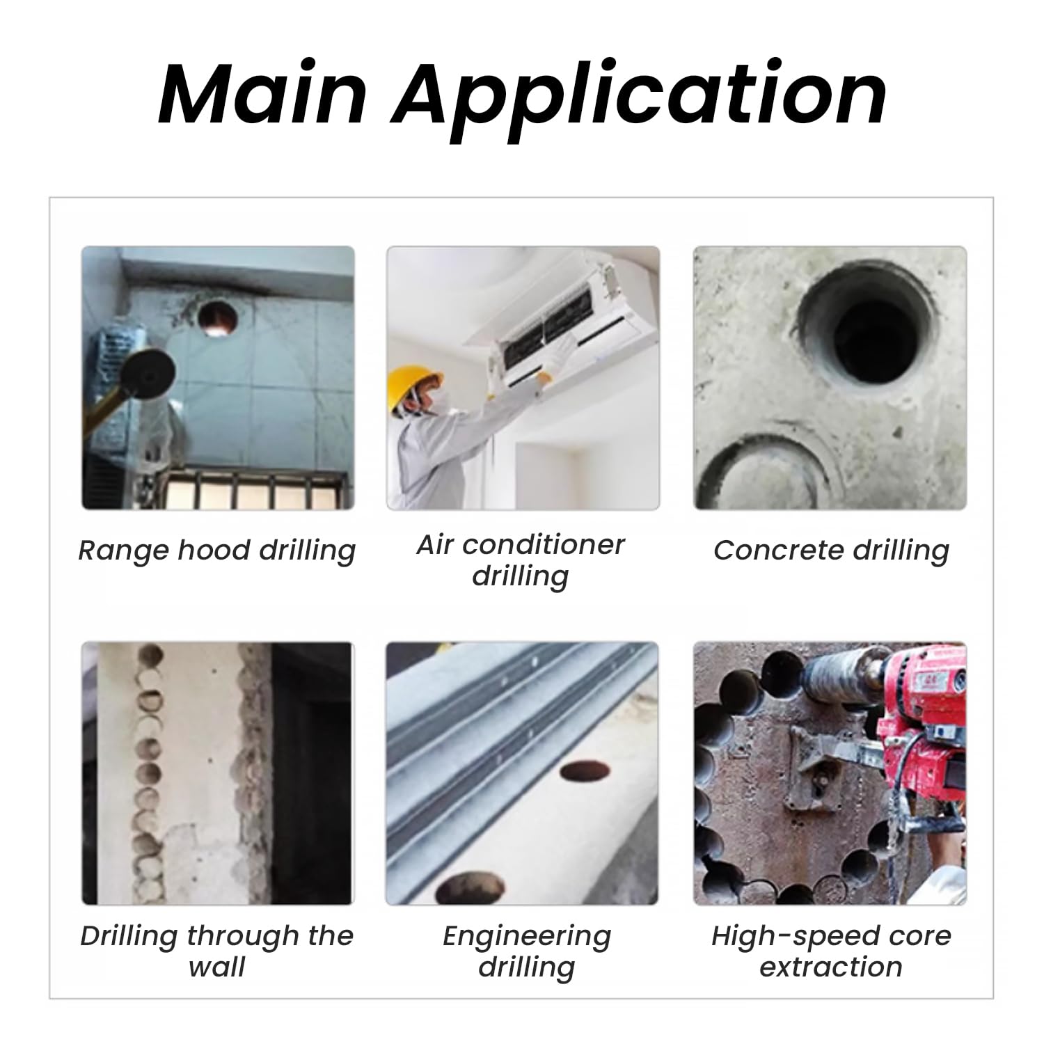 Punte Diamantate per Trapano 127mm Gambo G1-1/4" - immagine 3