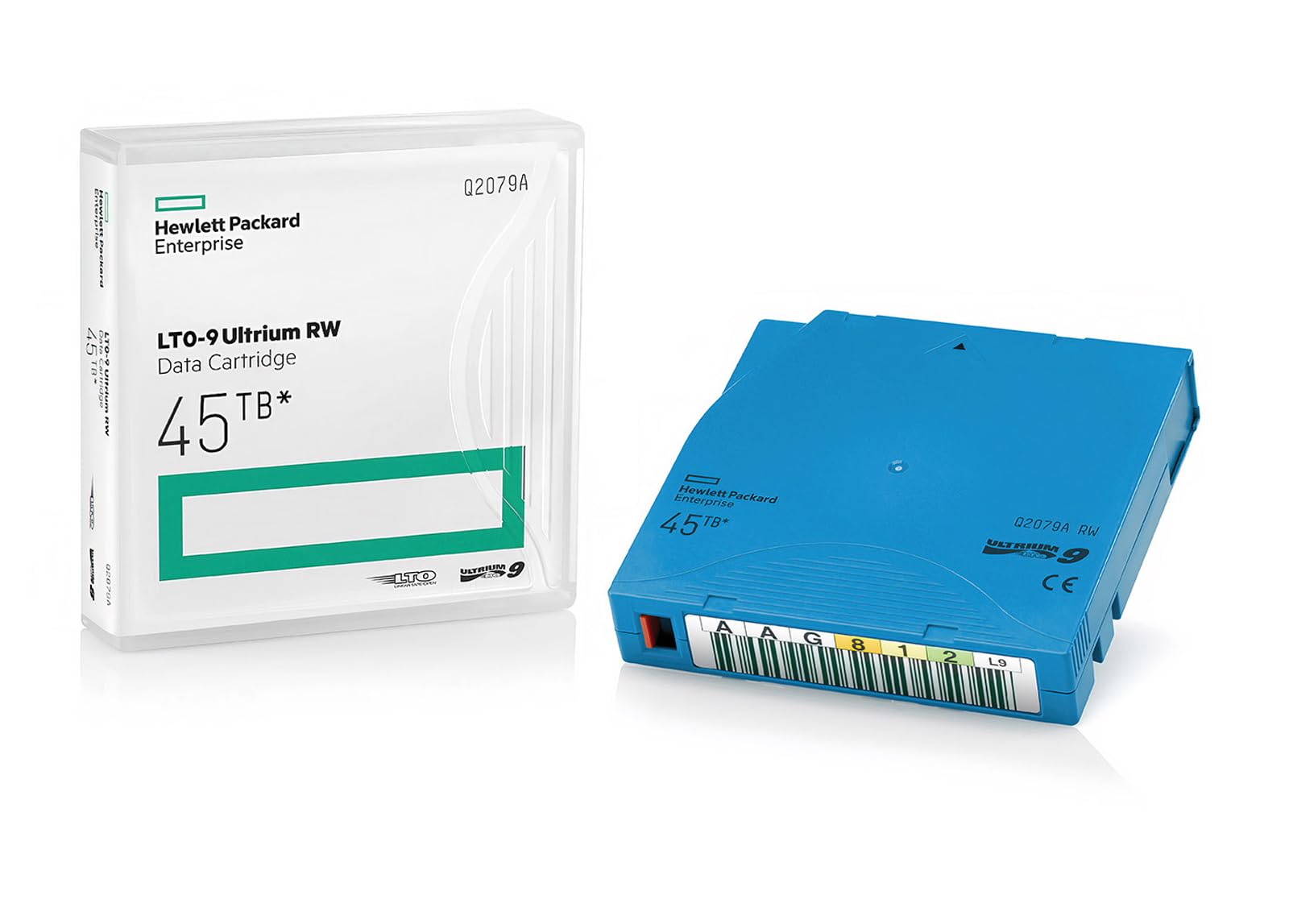 HP E - LTO Ultrium 9-18 TB / 45 TB - etichette scrivibili - azzurro