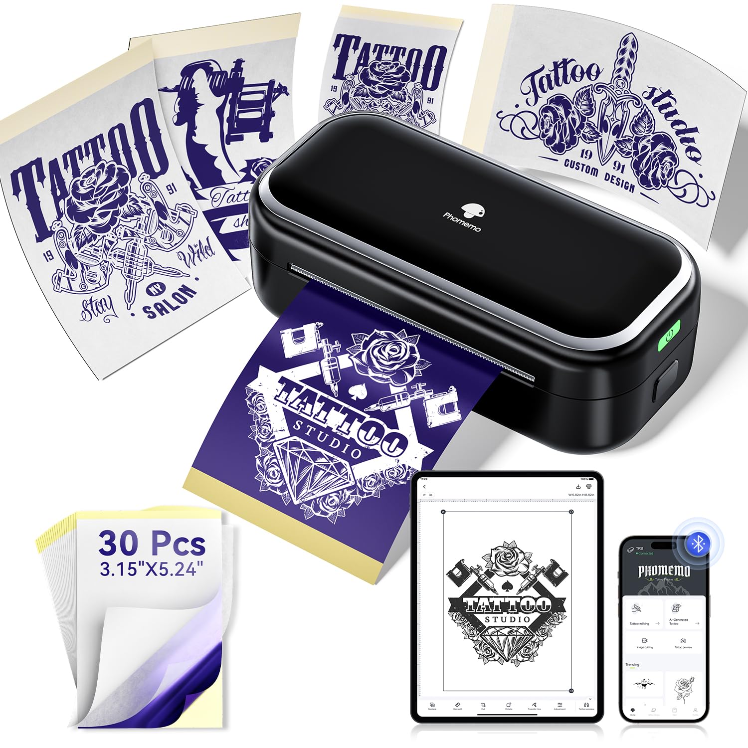 Phomemo TP31 - Stampante Stencil Tattoo Bluetooth
