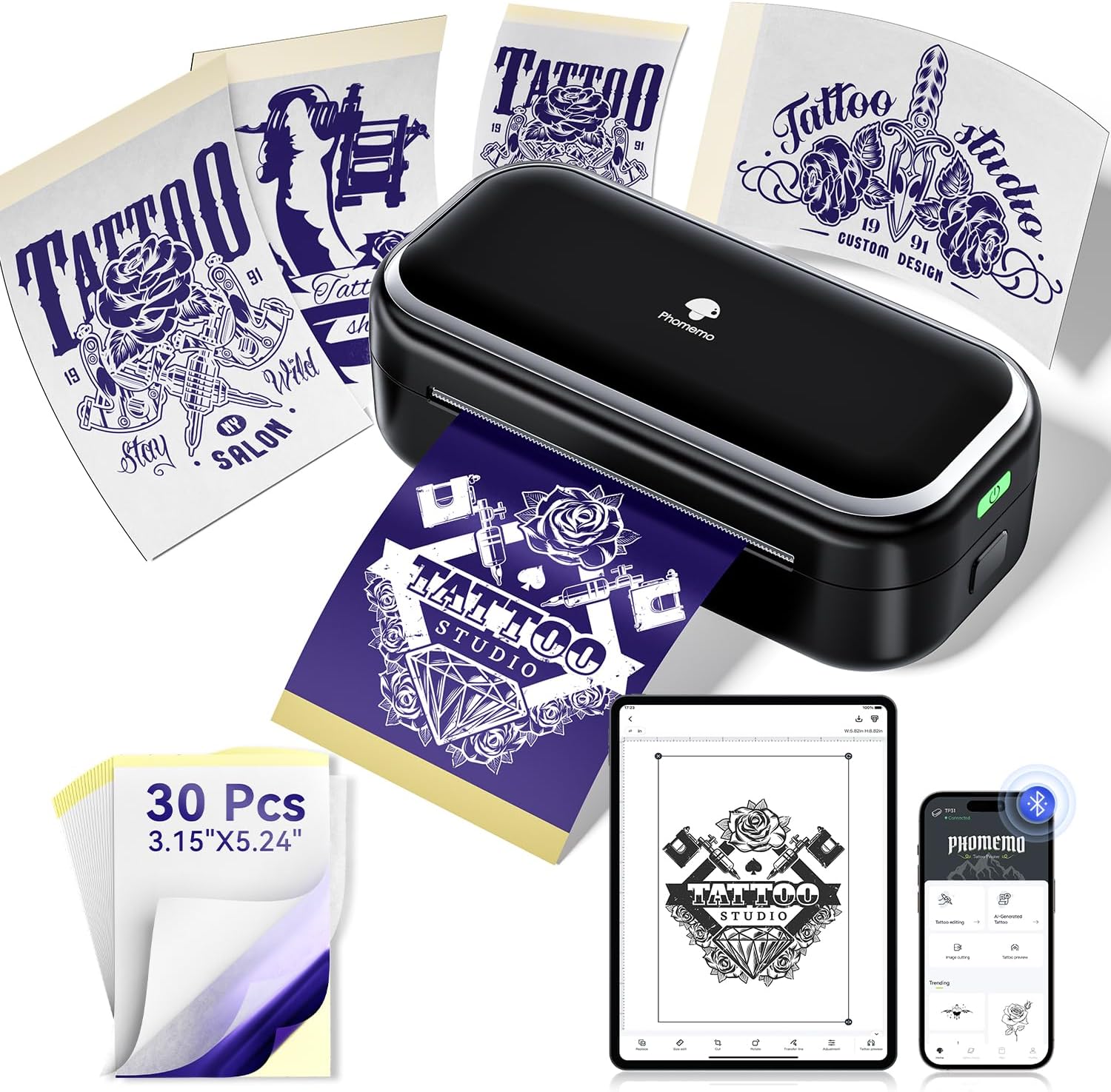 Phomemo TP31 - Stampante Stencil Tattoo Bluetooth - immagine 1
