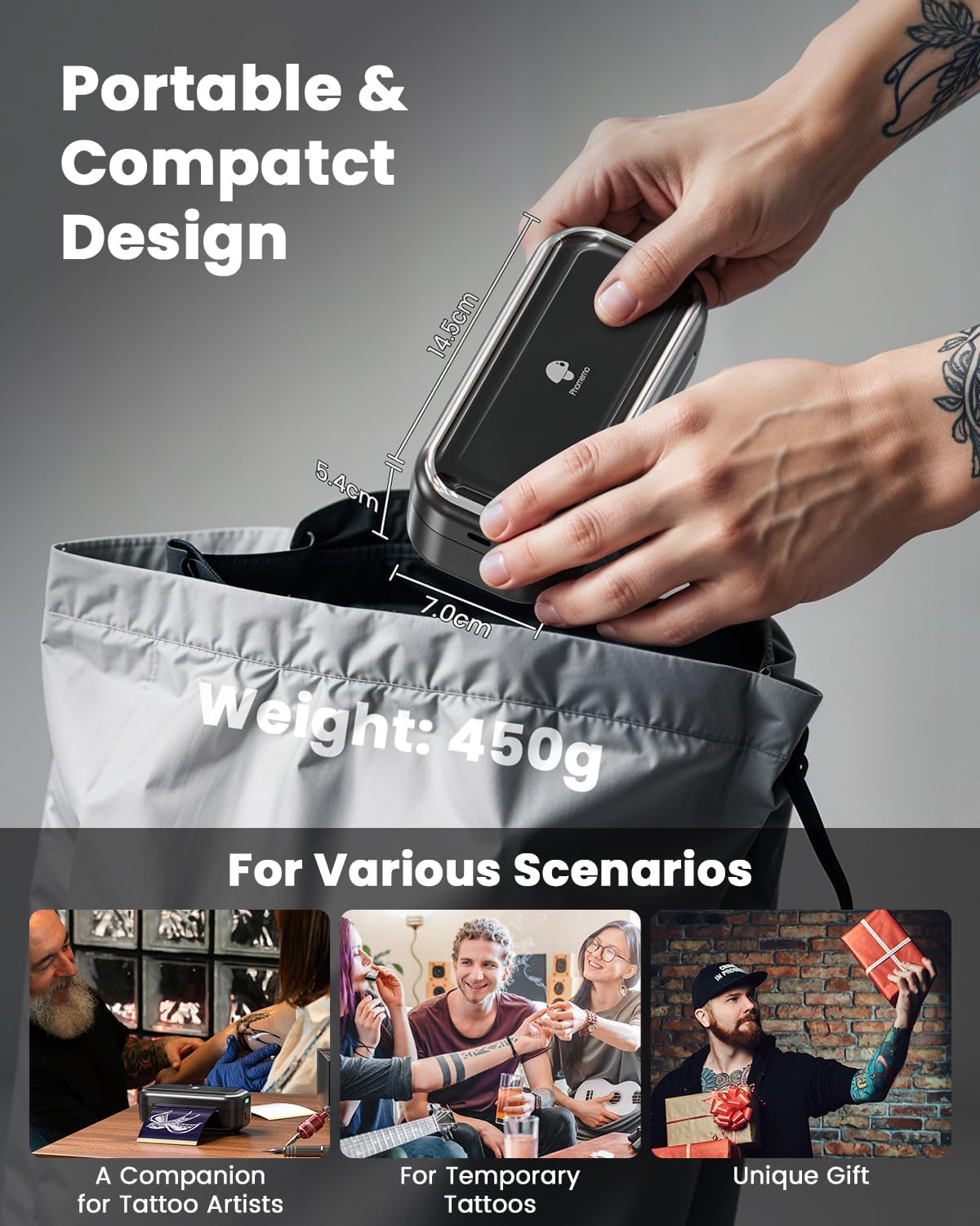 Phomemo TP31 - Stampante Stencil Tattoo Bluetooth - immagine 4