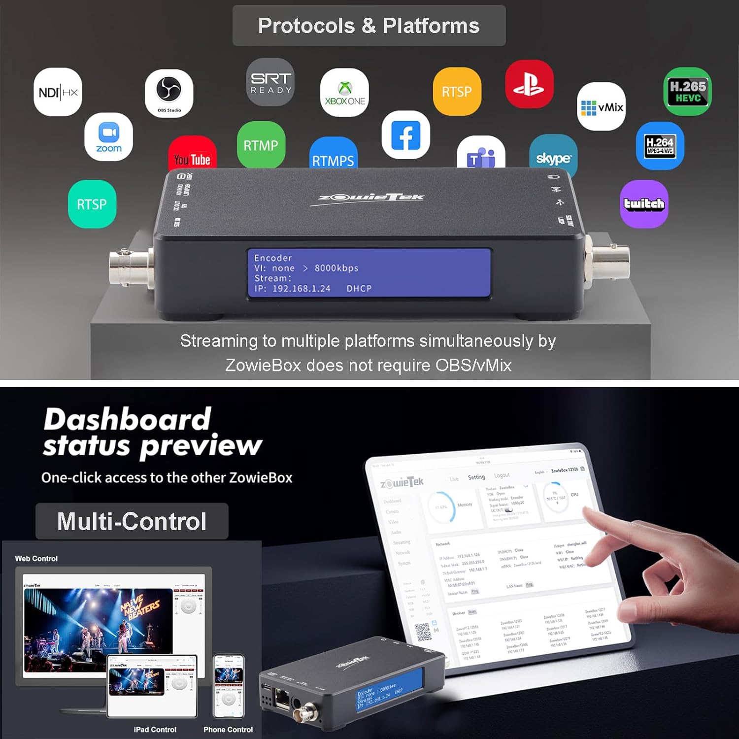 ZowieBox 3G SDI NDI nativo HX3 Video Streaming Encoder Decoder - immagine 4