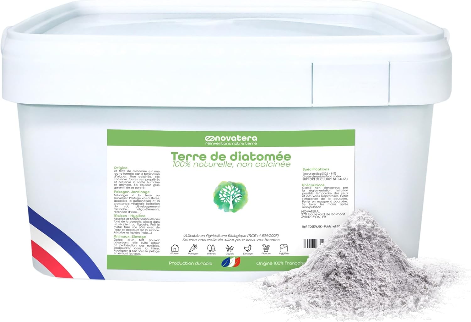 Novatera Farina Fossile Naturale Non Calcinata 5kg - immagine 1