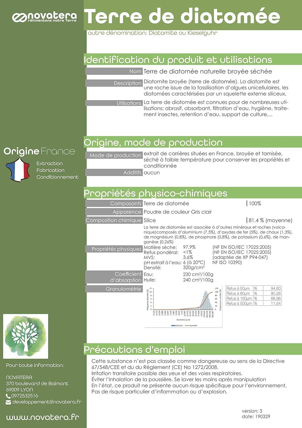 Novatera Farina Fossile Naturale Non Calcinata 5kg - immagine 5