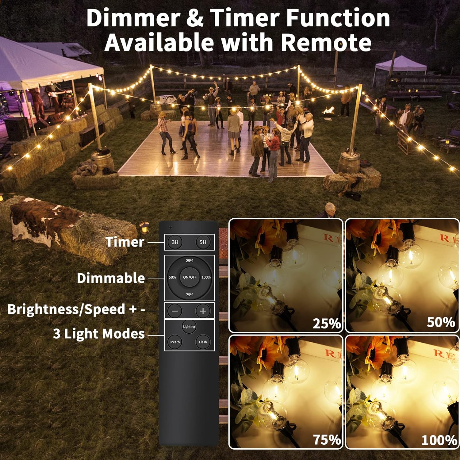 Yuucio Catena Luminosa LED G40 60m per Esterni - immagine 2