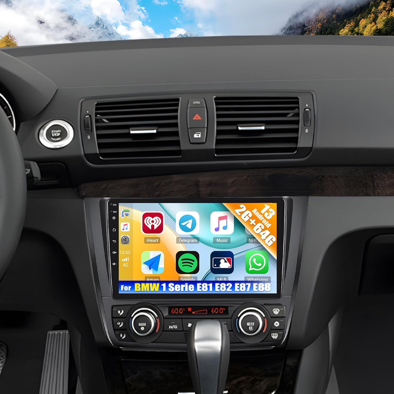 Camecho Autoradio Android 13 per BMW Serie 1 E81-E88 - immagine 1