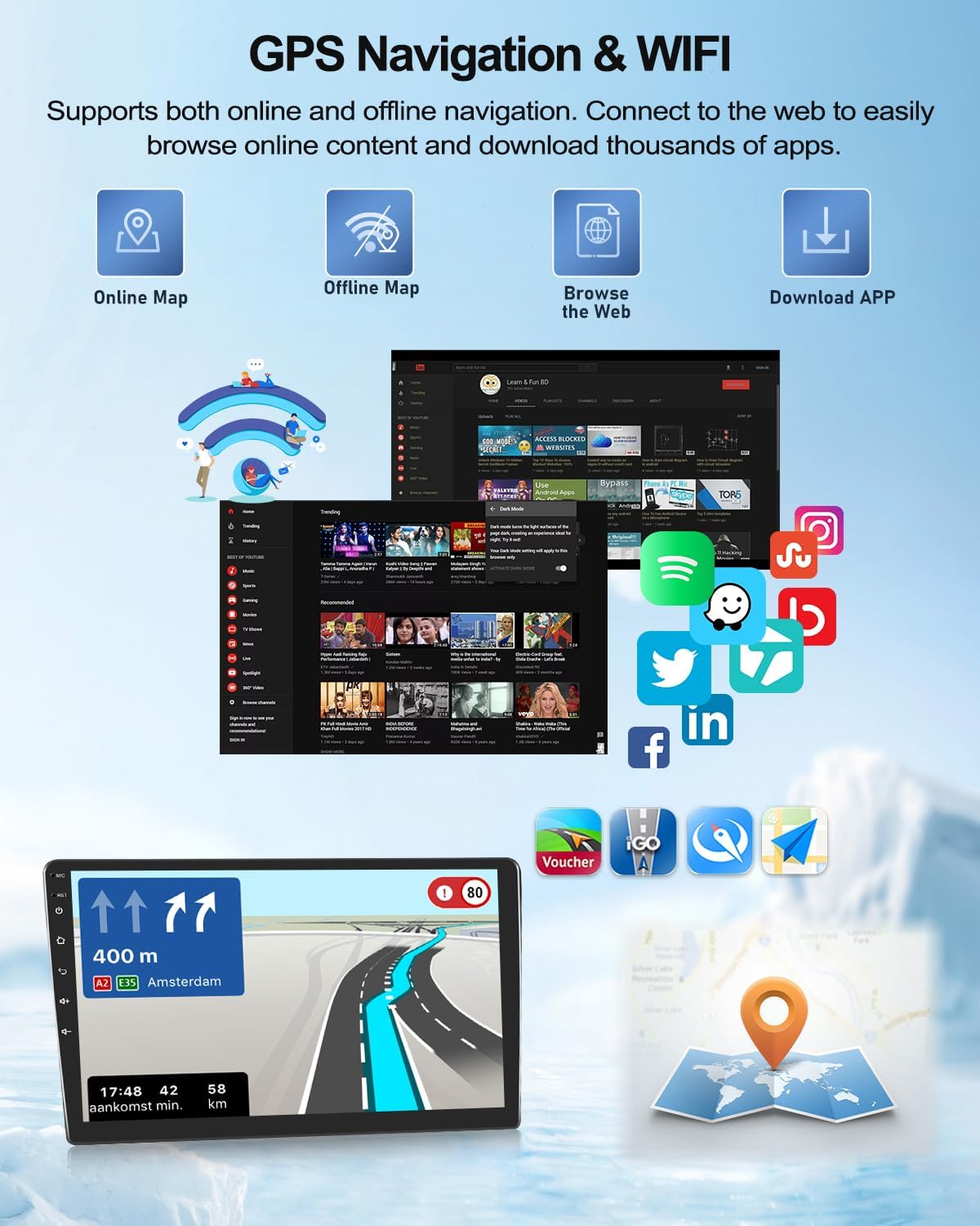 Camecho Autoradio Android 13 per BMW Serie 1 E81-E88 - immagine 4