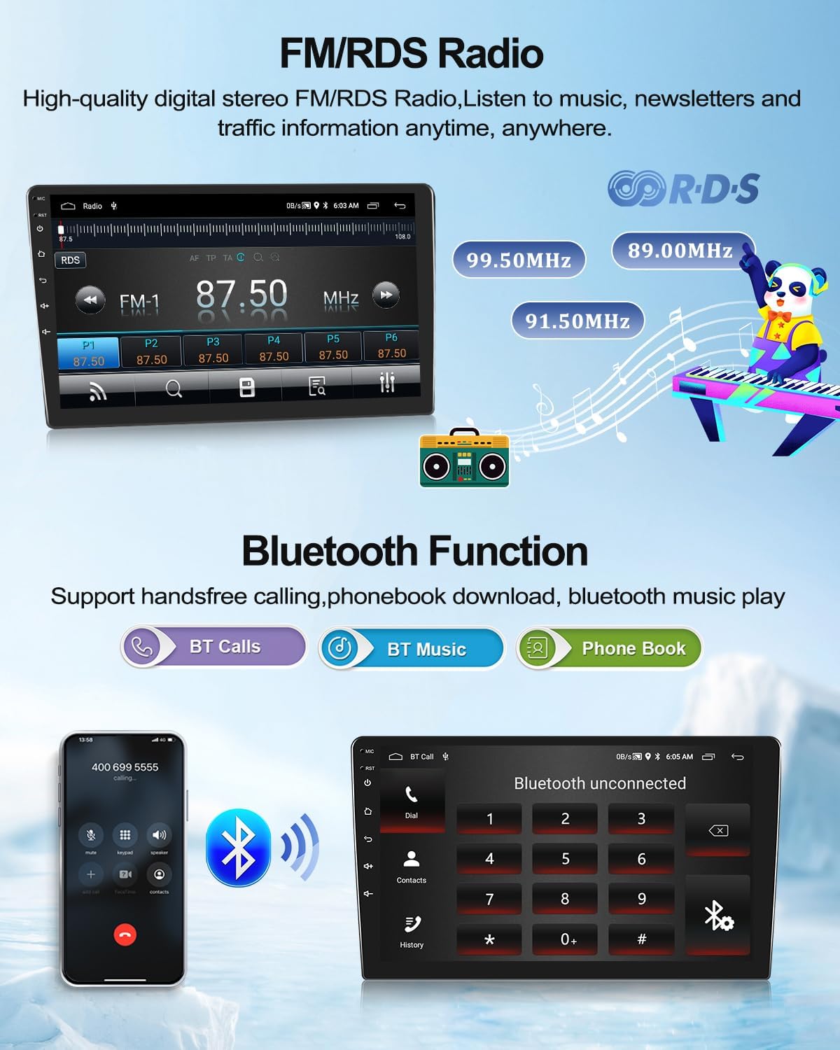 Camecho Autoradio Android 13 per BMW Serie 1 E81-E88 - immagine 6