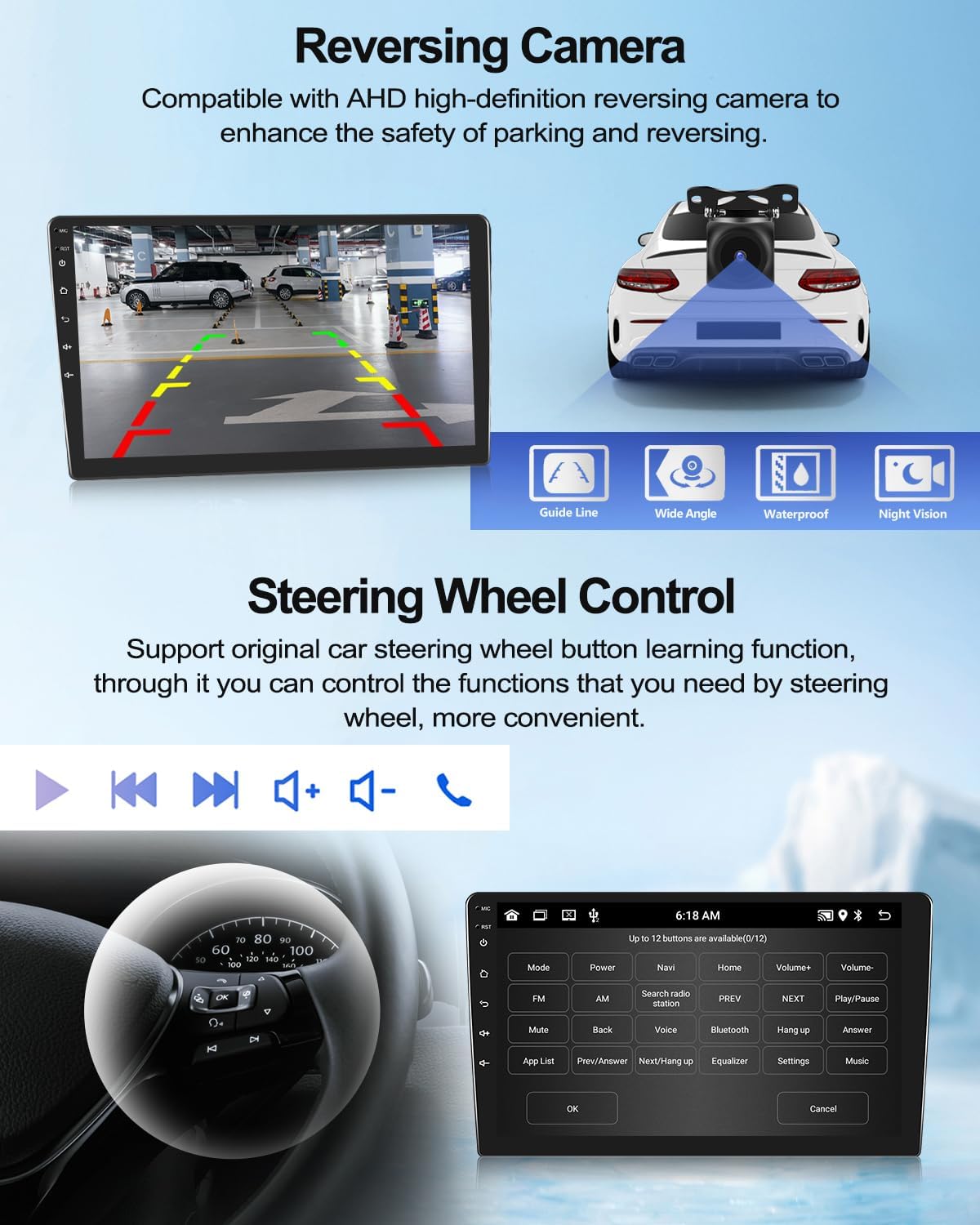 Camecho Autoradio Android 13 per BMW Serie 1 E81-E88 - immagine 7