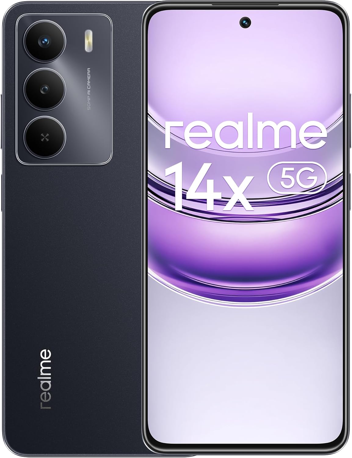 Realme 14x 5G Smartphone 6+128GB, Nero Carbonio - immagine 1