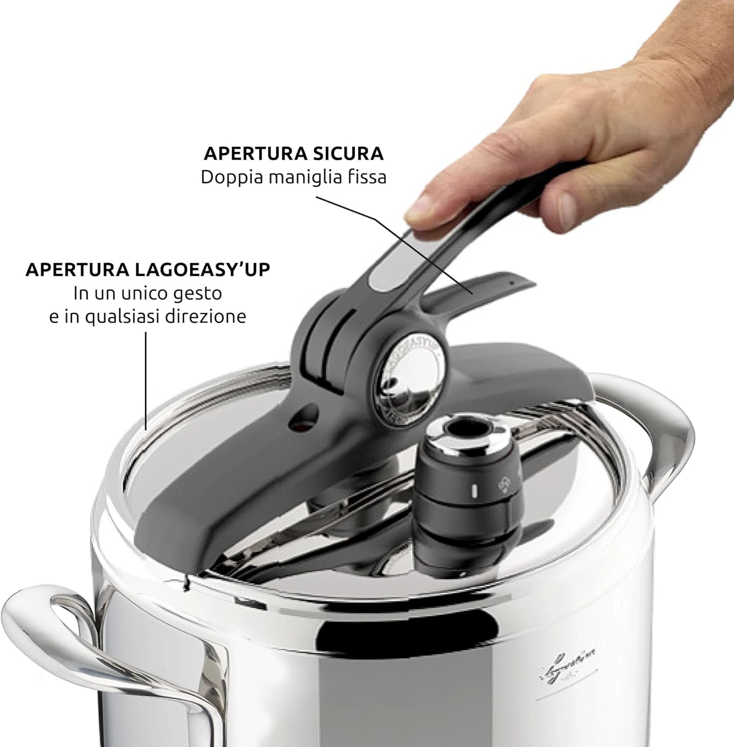 Lagostina Irradial Control Pentola A Pressione 7 L - immagine 2