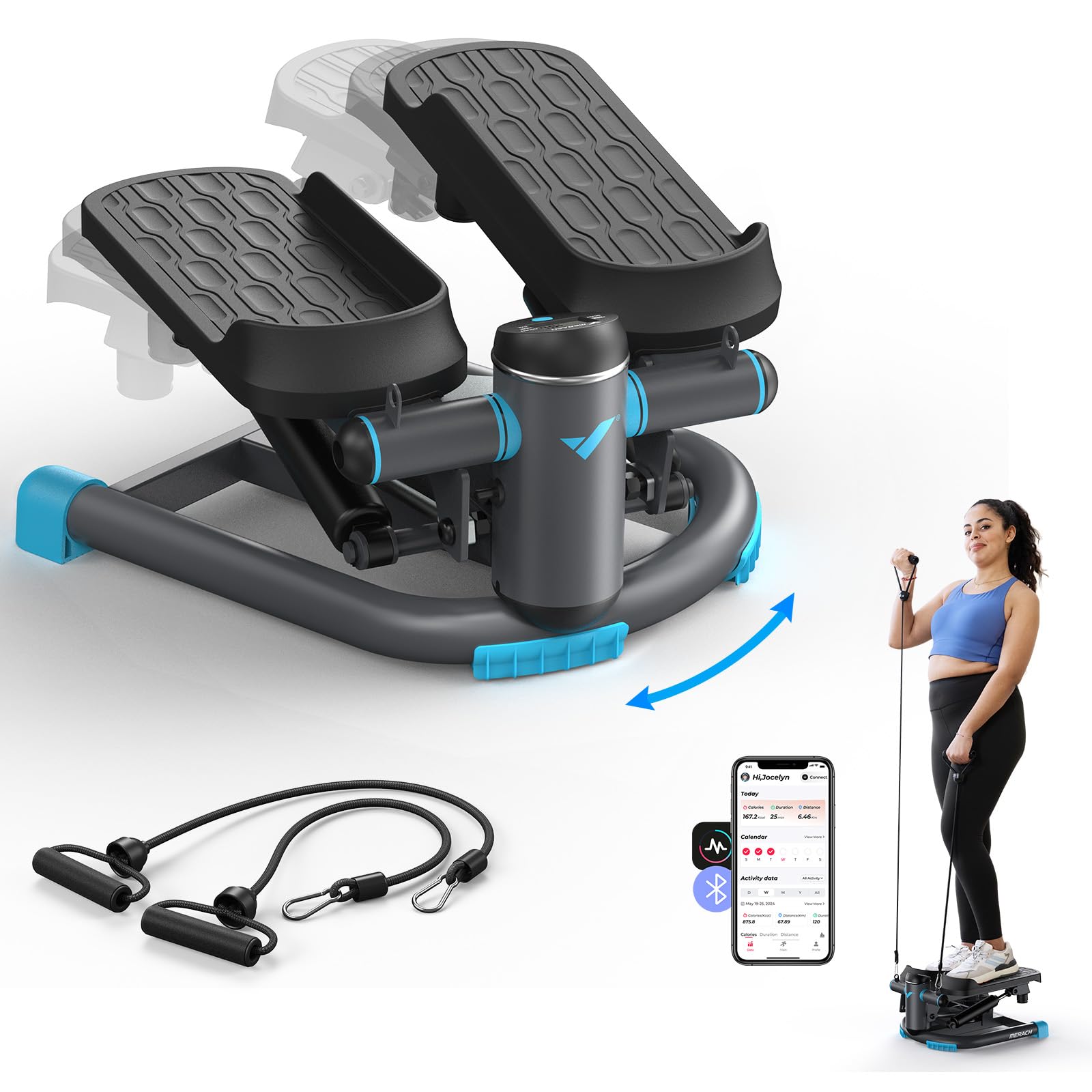 Merach Mini Stepper Fitness 2 in 1 da 150 kg
