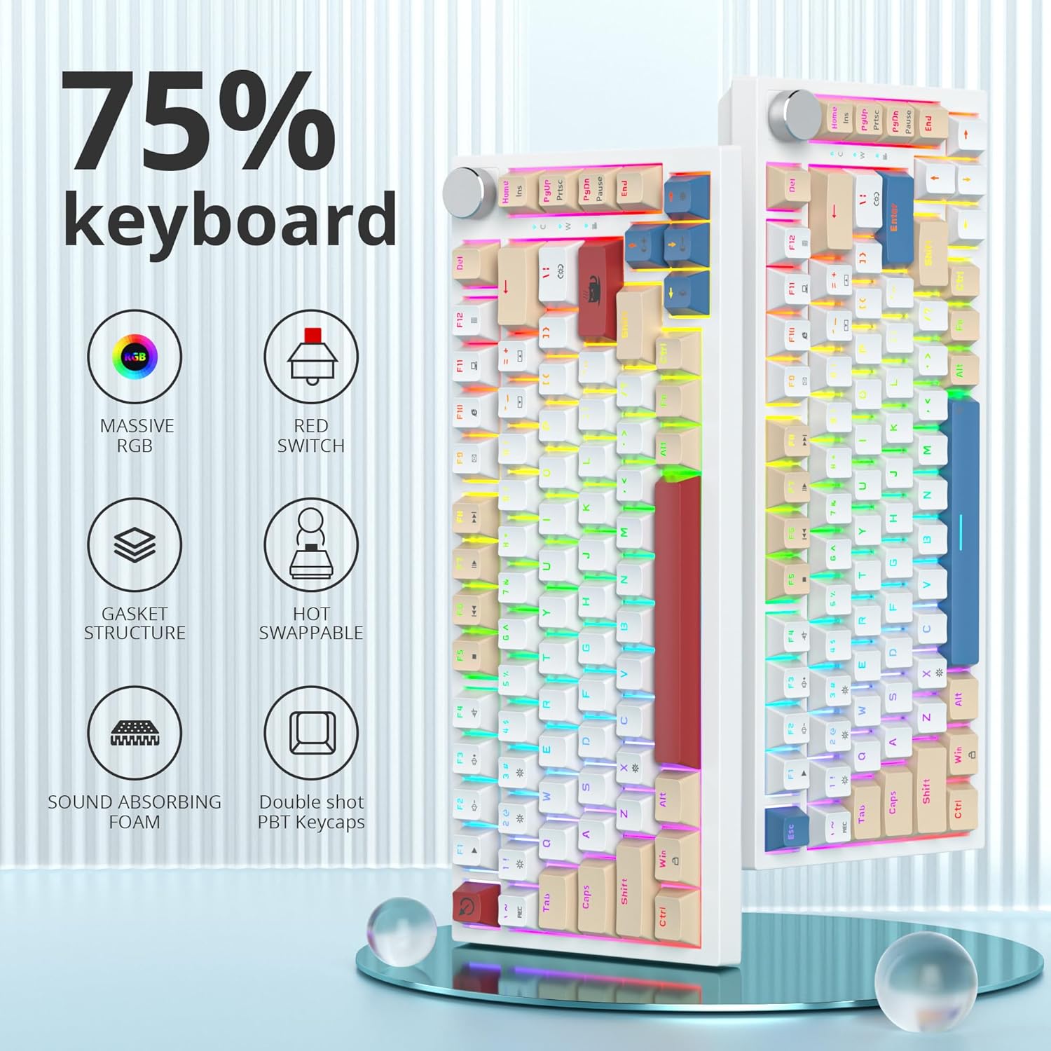 Solidee Tastiera Meccanica Gaming 75% RGB - immagine 3