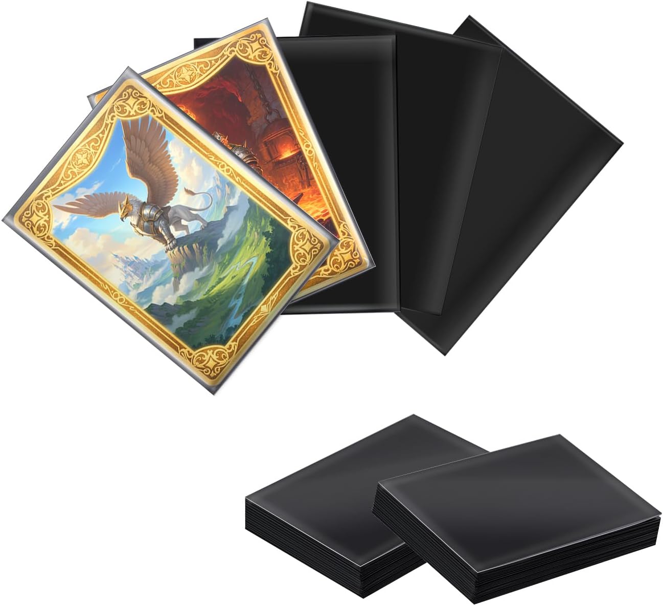 Mcbazel 100 Pezzi Soft Card Sleeves Bustine Protettive Custodie Protettive 66 * 91mm per YuGiOh, Pokemon, Ultimate Guard, MTG - immagine 1