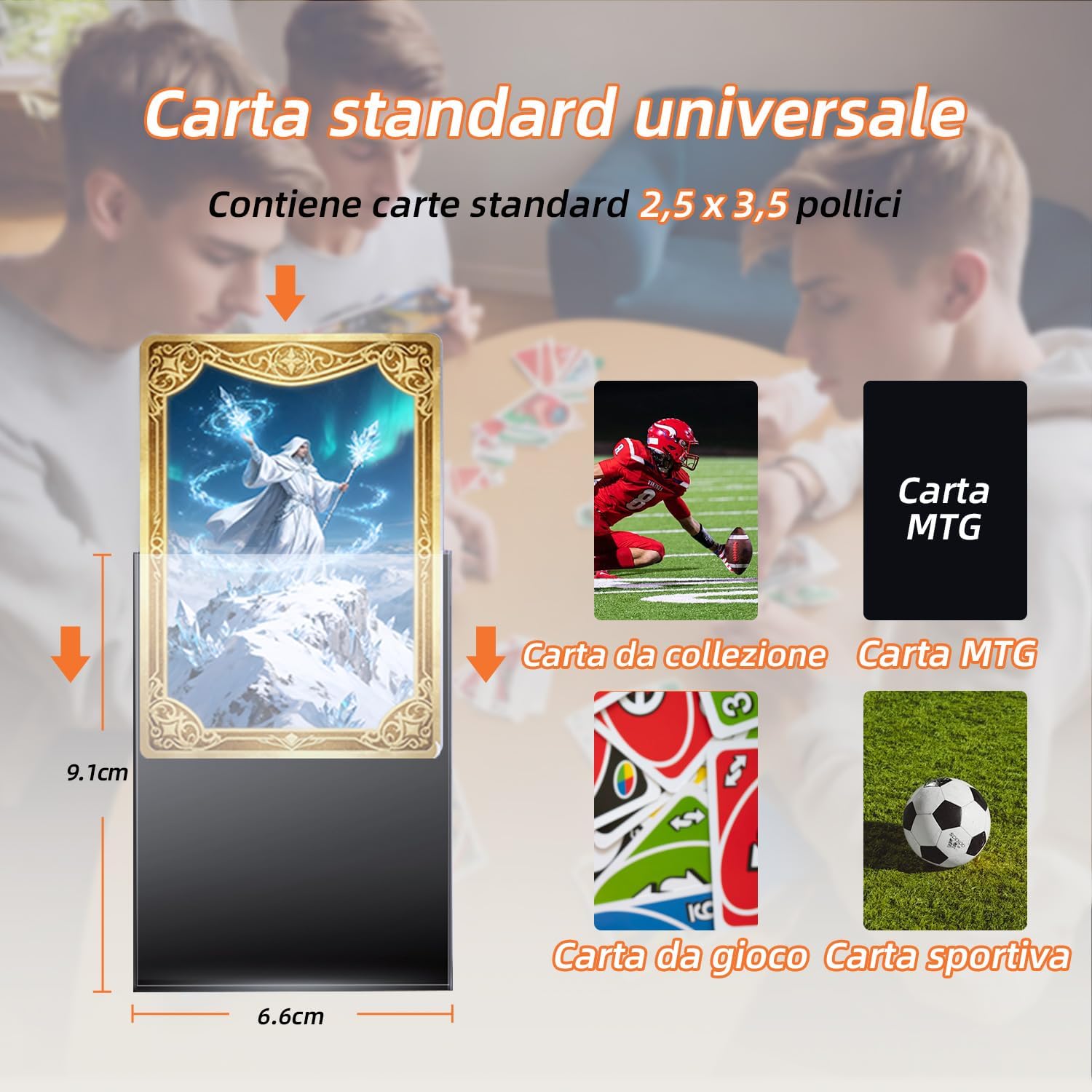 Mcbazel 100 Pezzi Soft Card Sleeves Bustine Protettive Custodie Protettive 66 * 91mm per YuGiOh, Pokemon, Ultimate Guard, MTG - immagine 3