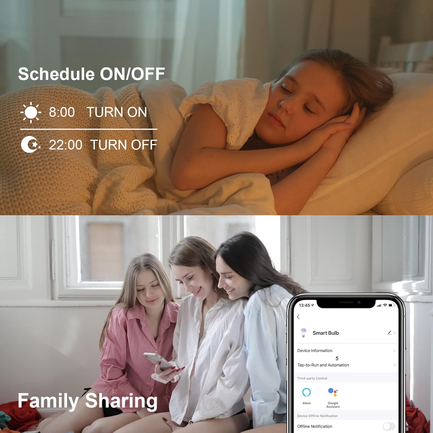 Antela Lampadina Alexa E14 Smart LED G45 RGB 4.5W (8Pezzi) - immagine 4