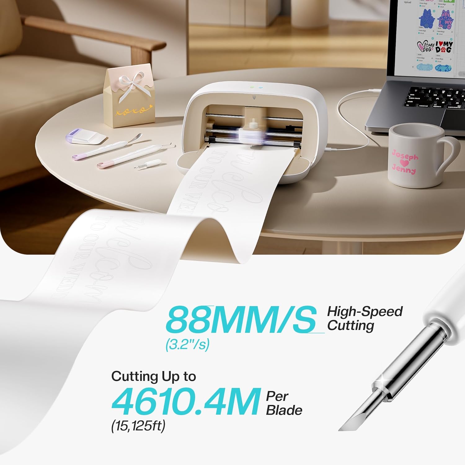 Glee S501 Taglierina Portatile, Beige - immagine 3