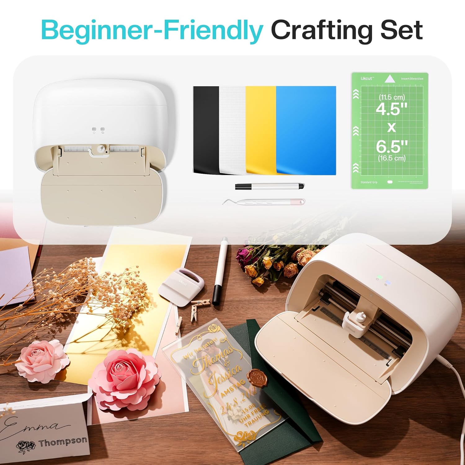 Glee S501 Taglierina Portatile, Beige - immagine 7