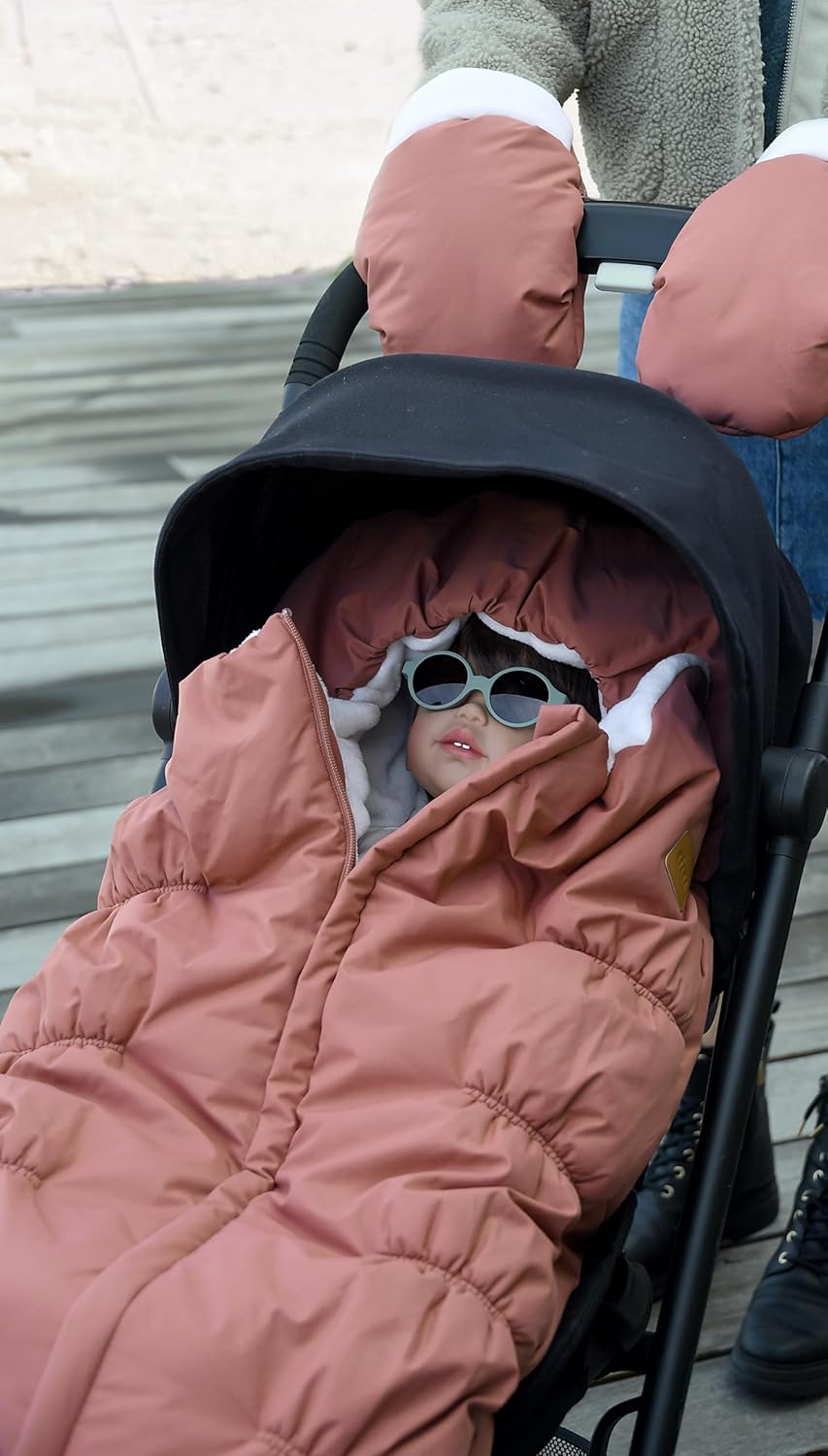 Béaba Guanti da Passeggino Ultra Caldi, Terracotta - immagine 5