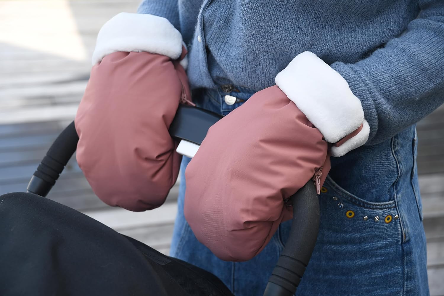 Béaba Guanti da Passeggino Ultra Caldi, Terracotta - immagine 6