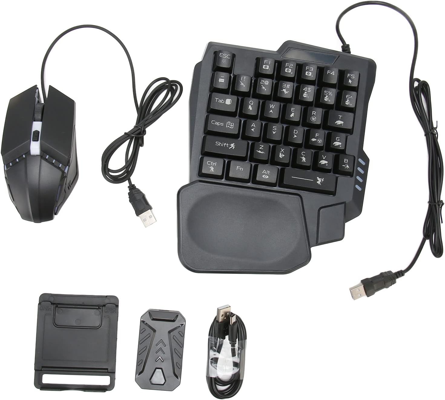 Combo Tastiera e Mouse da Gioco a Mezza Mano 4 in 1 - immagine 1