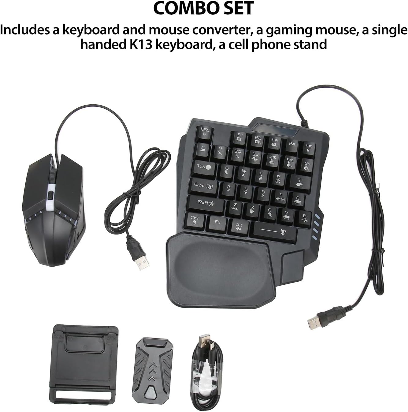 Combo Tastiera e Mouse da Gioco a Mezza Mano 4 in 1 - immagine 2