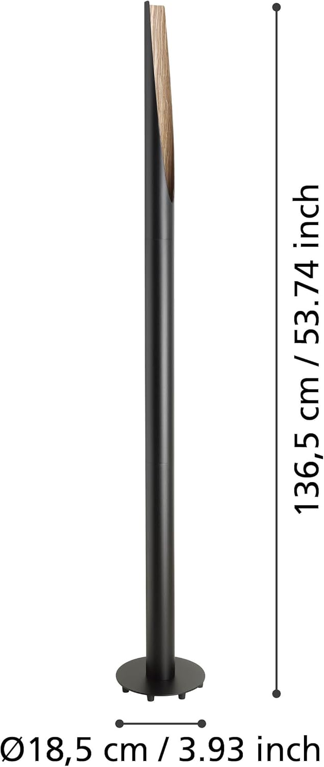 EGLO Barbotto - Lampada LED da Terra Angolare, Nera - immagine 6