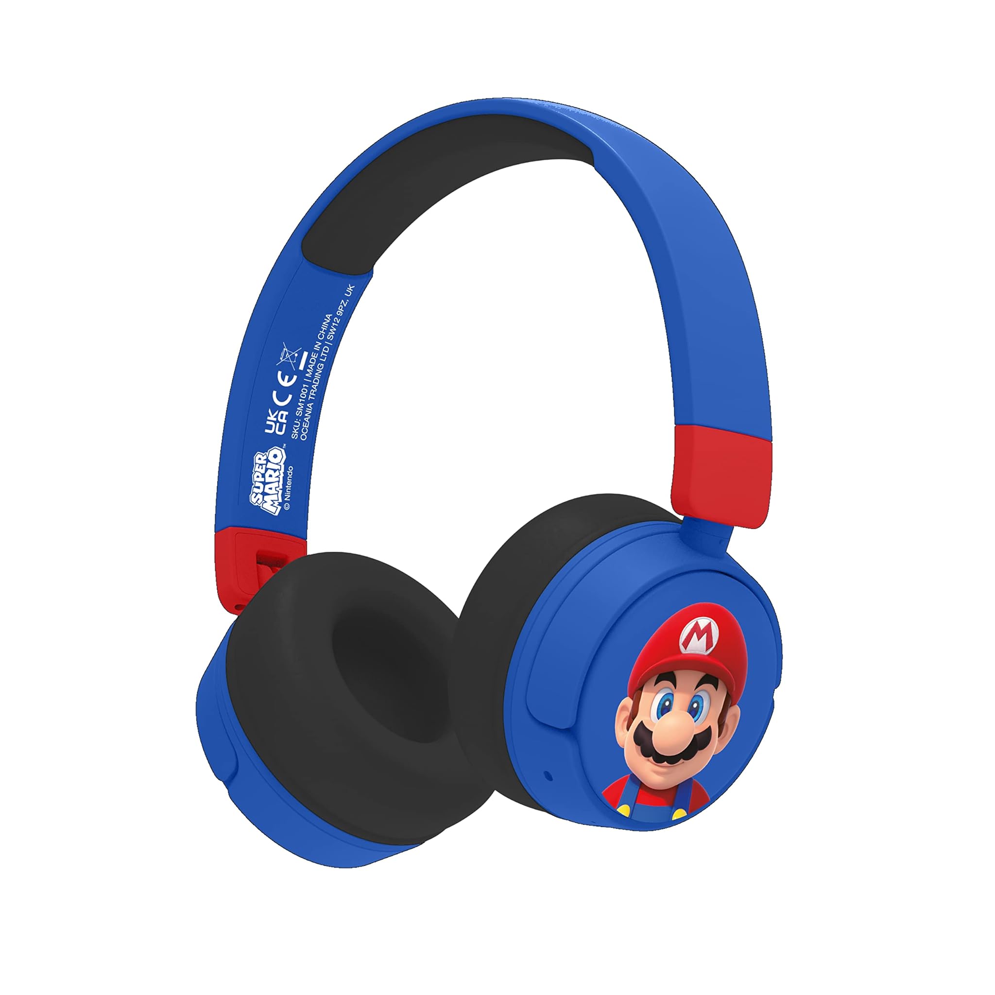 Otl Technologies SM1001 Super Mario Cuffie Wireless Bambini, Blu