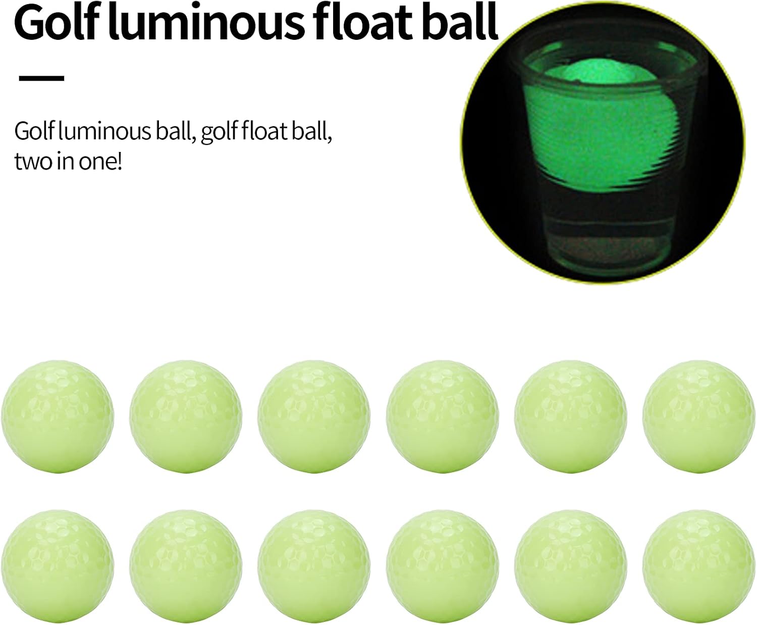 Palline da Golf Notturne da 12 Pezzi - Luminose - immagine 2