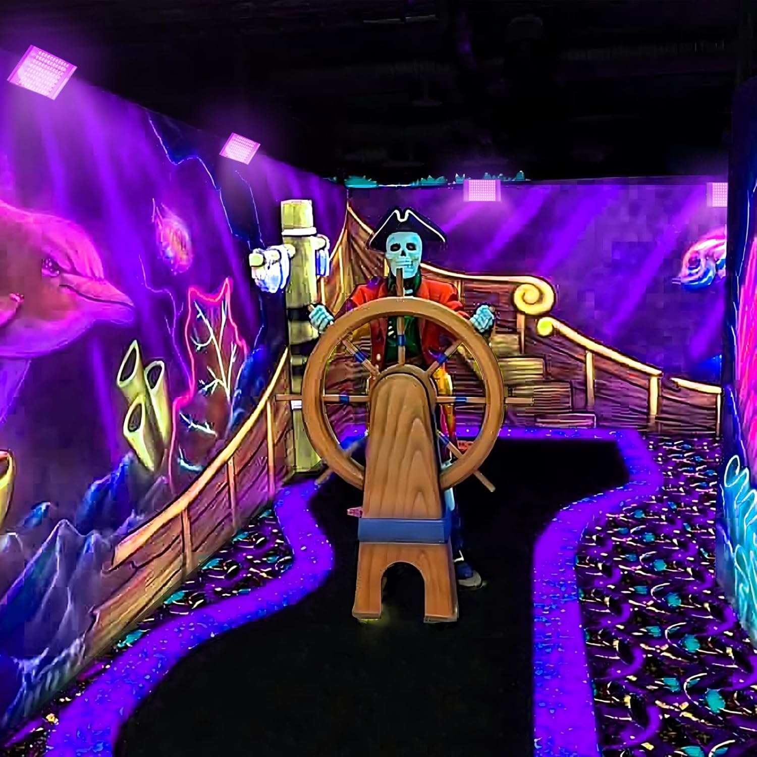 GKT 4 Pezzi Luce Nera UV LED 100W, IP66 - immagine 7