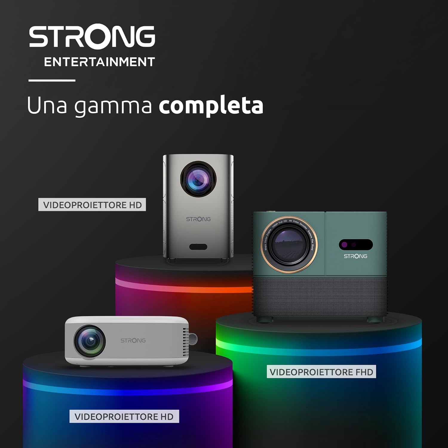 Strong Mini Proiettore N1 HD 720p, Bianco - immagine 6